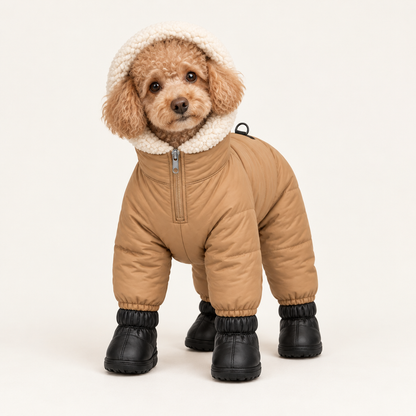 Toy Poodle in the Furnook Snow Suit, Camel
