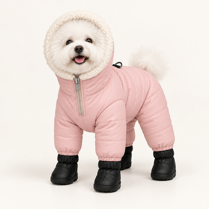 Bichon Frise in the Furnook Snow Suit, Blush